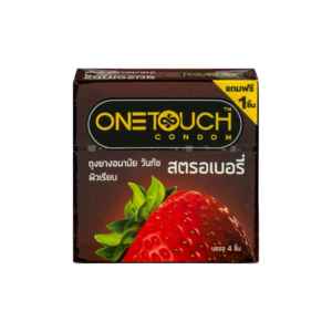 ถุงยางอนามัย Onetouch สตรอเบอรี่ 52mm (3ชิ้น)