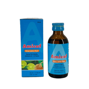 Amicof เด็กโต Syr รสน้ำผึ้งผสมมะนาว (250mg /5ml) 60ml (ฟ้า)