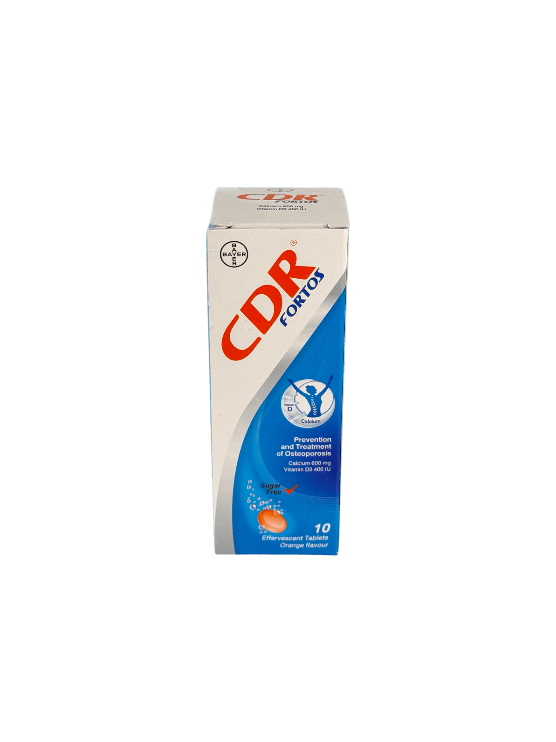 CDR Fortos (สีฟ้า) ไม่มีน้ำตาล 10's