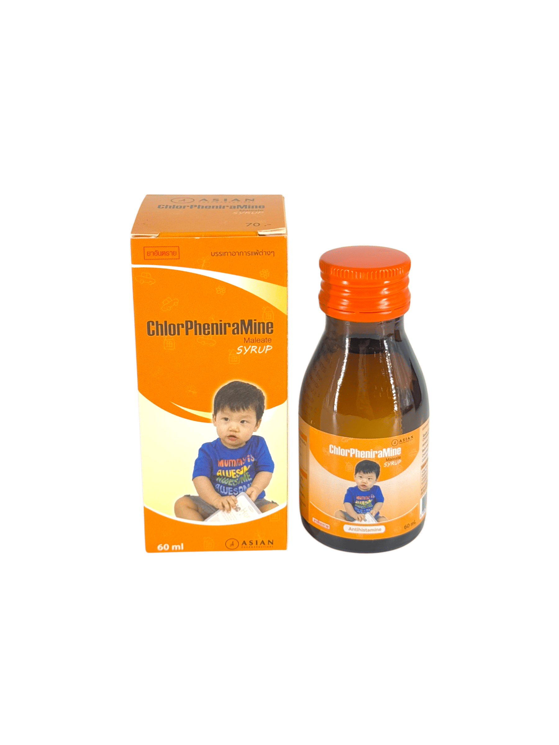ChlorPheniraMine Syrup 2mg/5ml (Asian) 60ml (ข.ย.11)