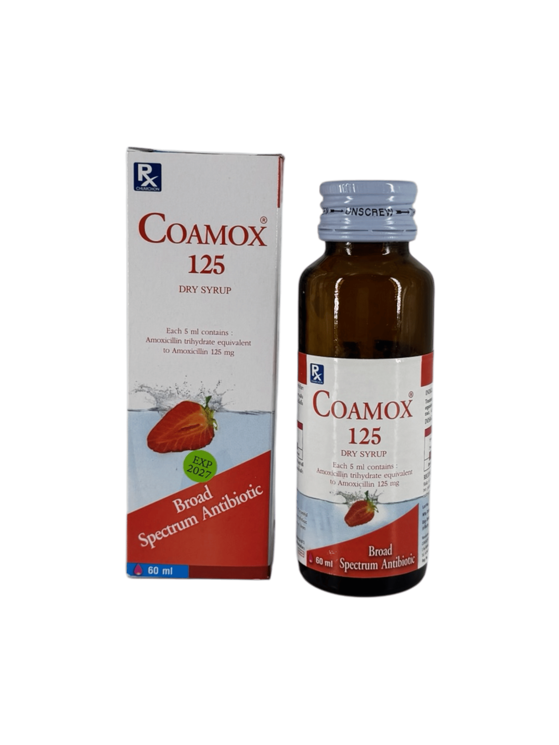 Coamox 125mg Dry (ชมพู) 60ml