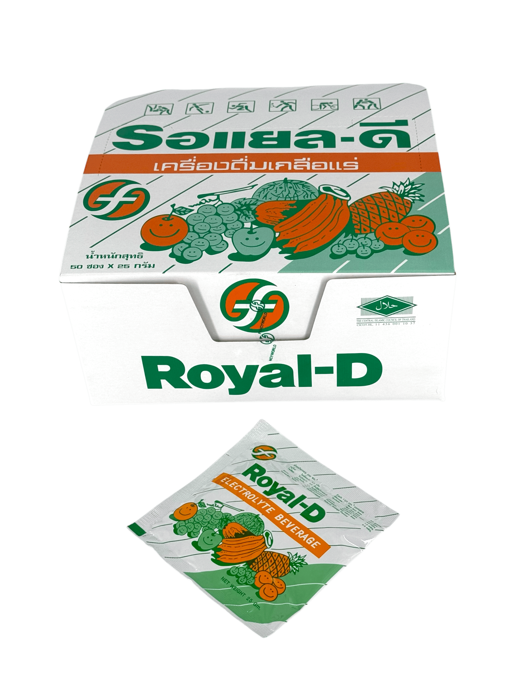 เกลือแร่ Royal-D รสผลไม้รวม 25g (50 ซอง)