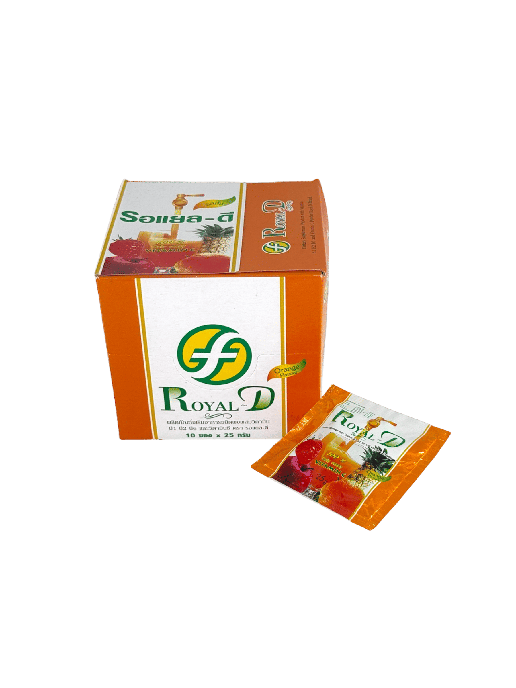 เกลือแร่ Royal-D รสส้ม 25g (10 ซอง)