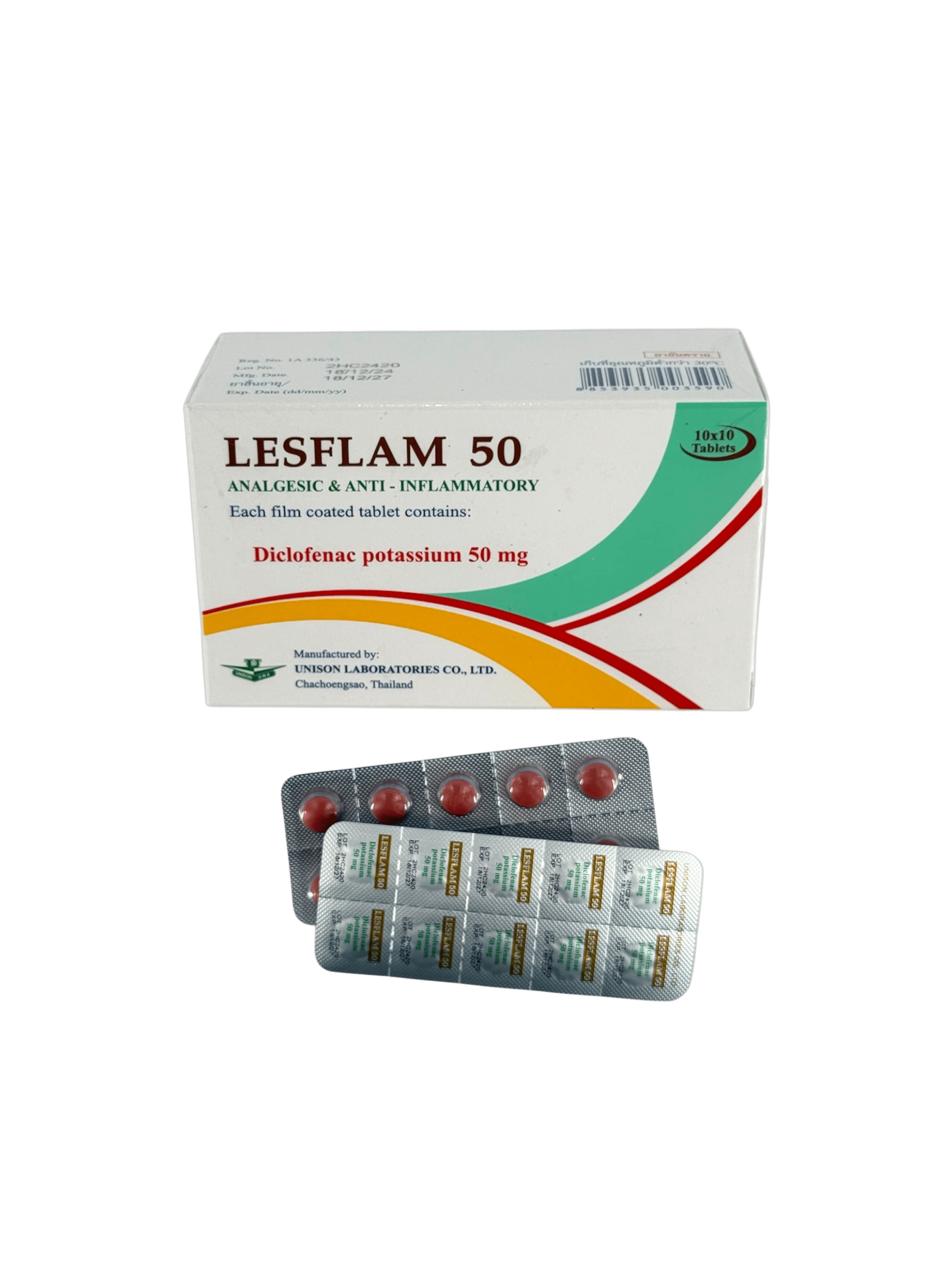Lesflam 50mg (10x10's)