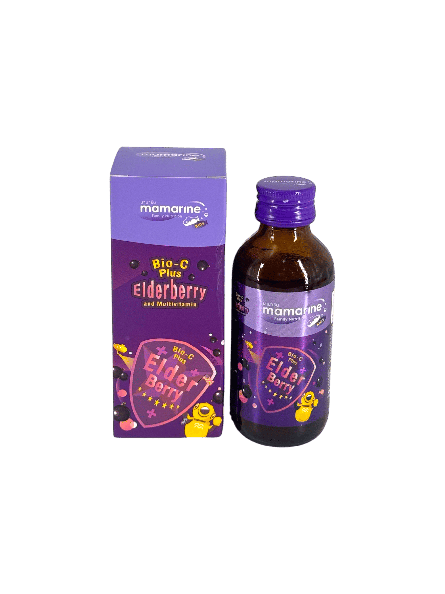 Mamarine Bio-C Plus Elderberry (ม่วง) 60ml