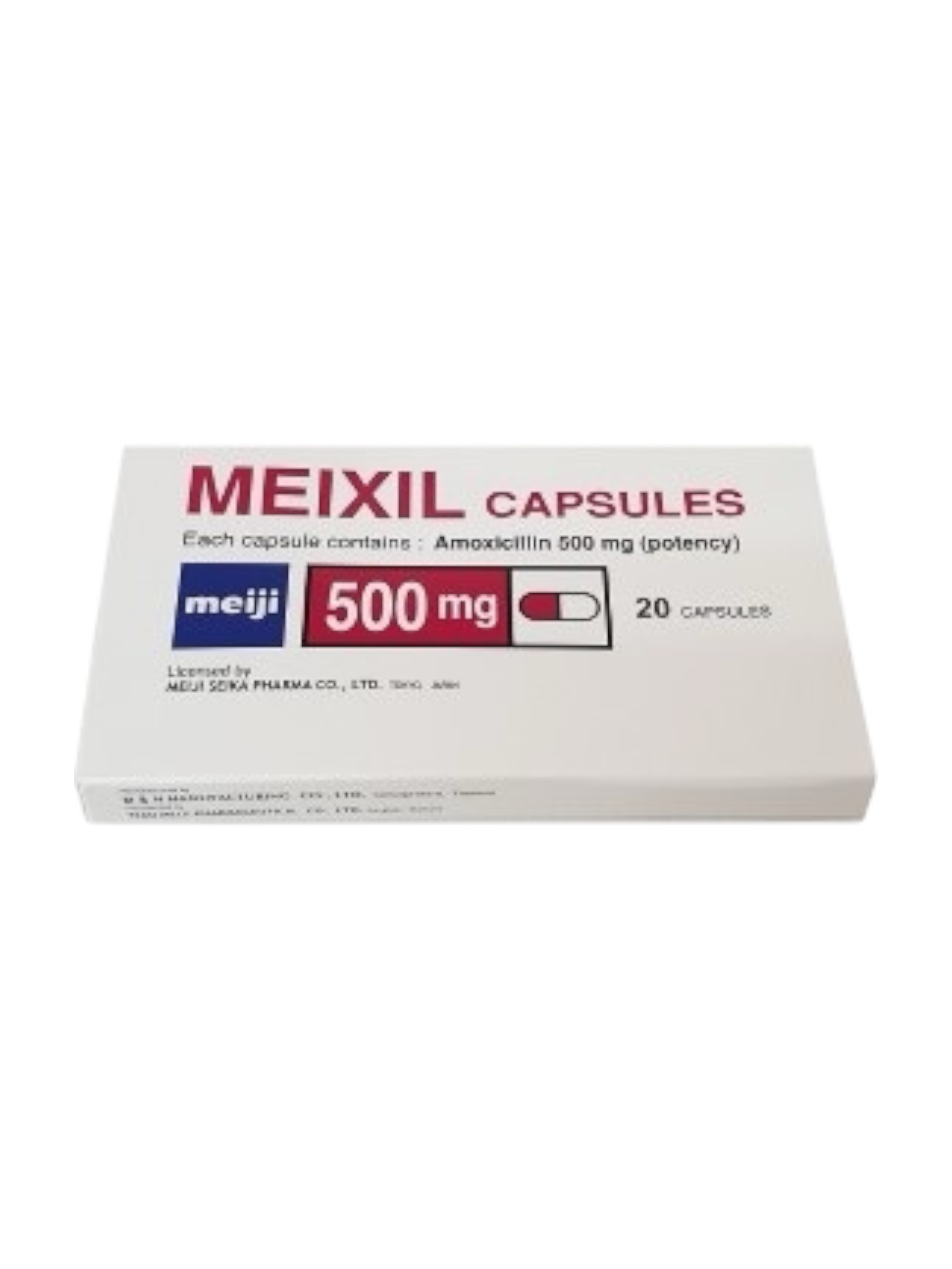 Meixil 500mg (กล่อง 2x10's) ชมพู-ขาว