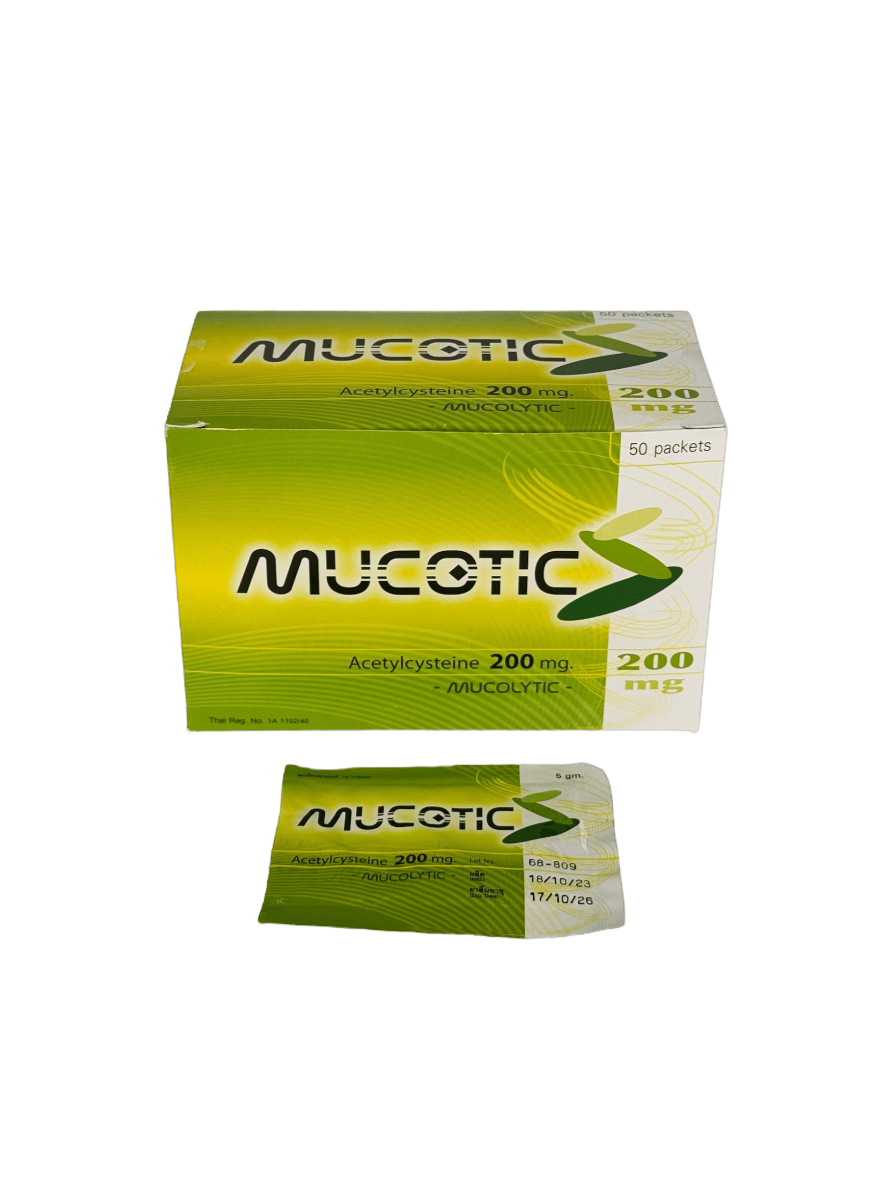 Mucotic 200mg เขียว (50ซอง)