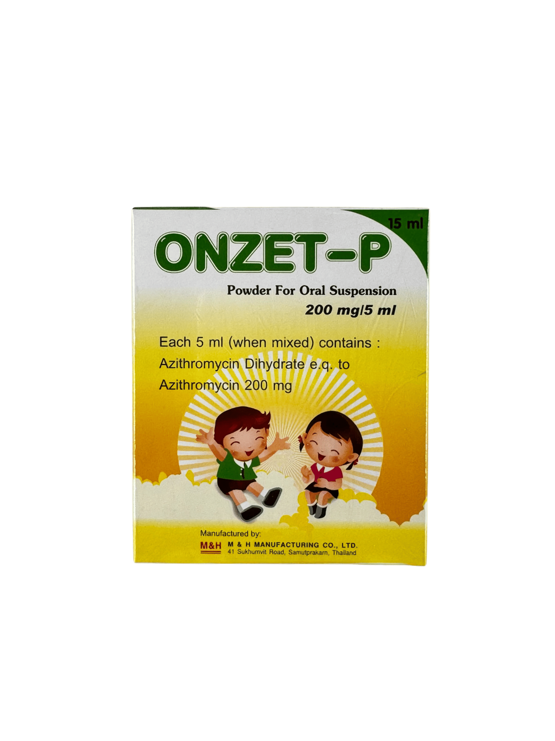 ONZET-P รสสับปะรด 200mg/5ml DRY SYRUP