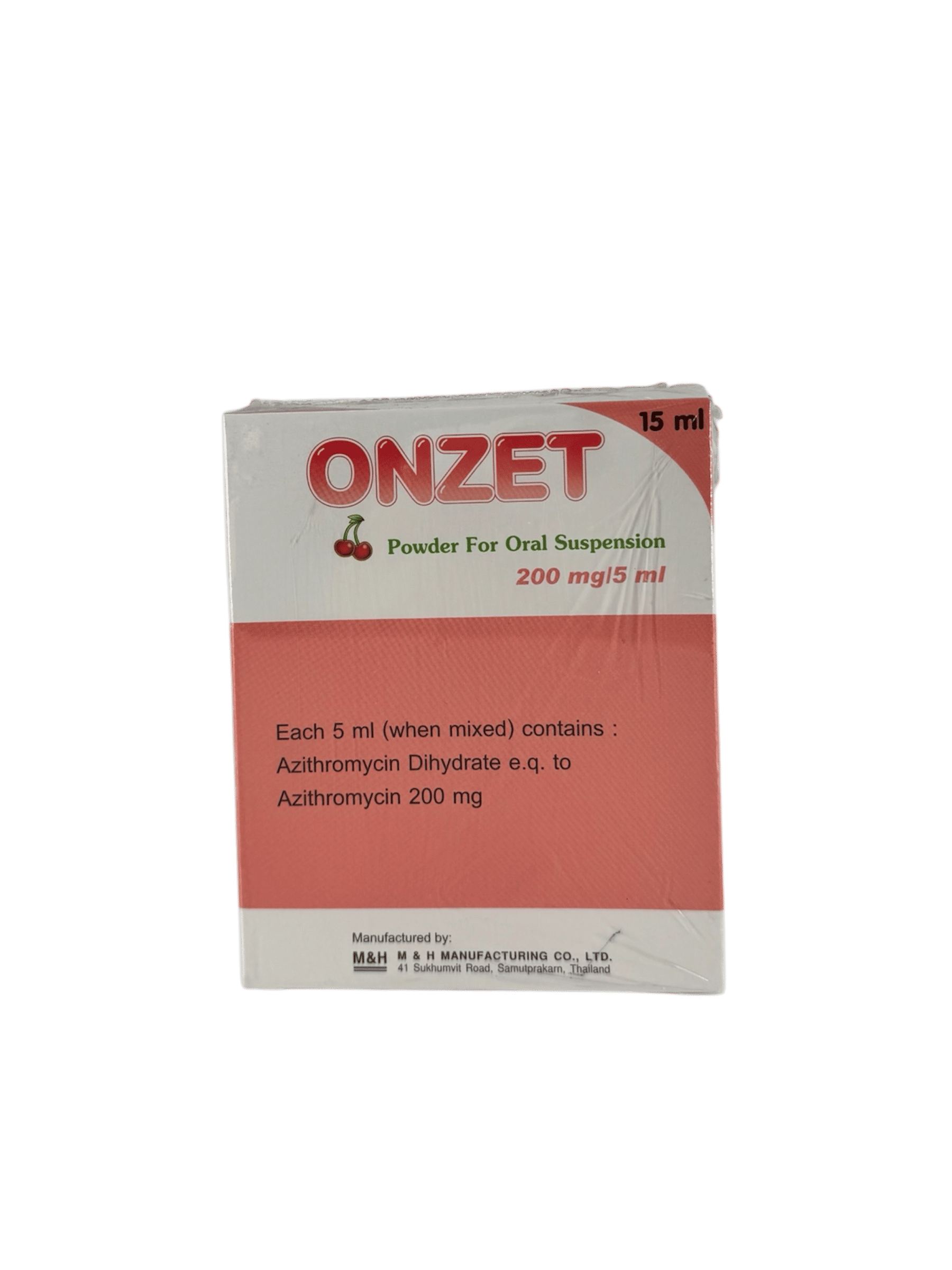 ONZET-P รสเชอรี่ 200mg/5ml DRY SYRUP
