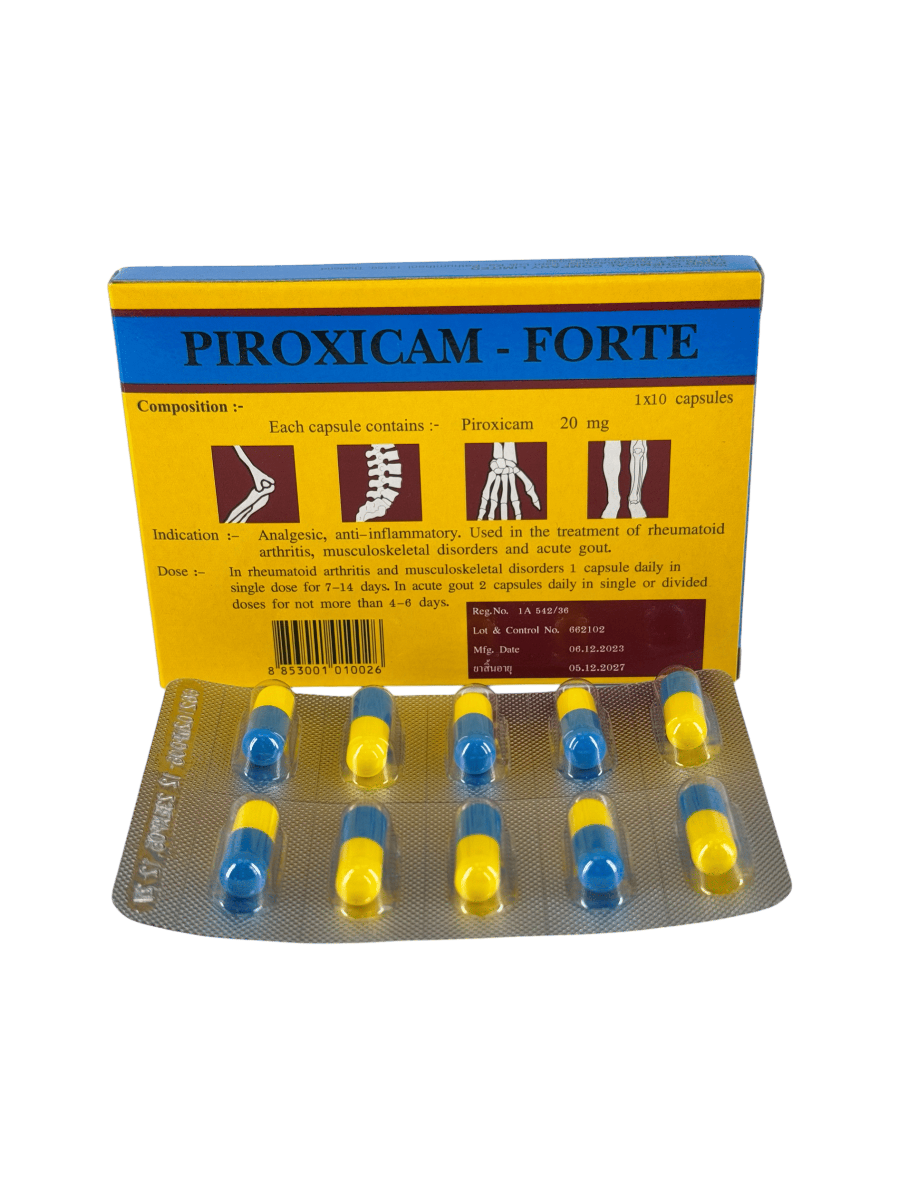 Piroxicam-Forte 20mg (1x10's)