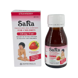 Sara 120mg/5ml รสสตรอเบอรี่ 60ml
