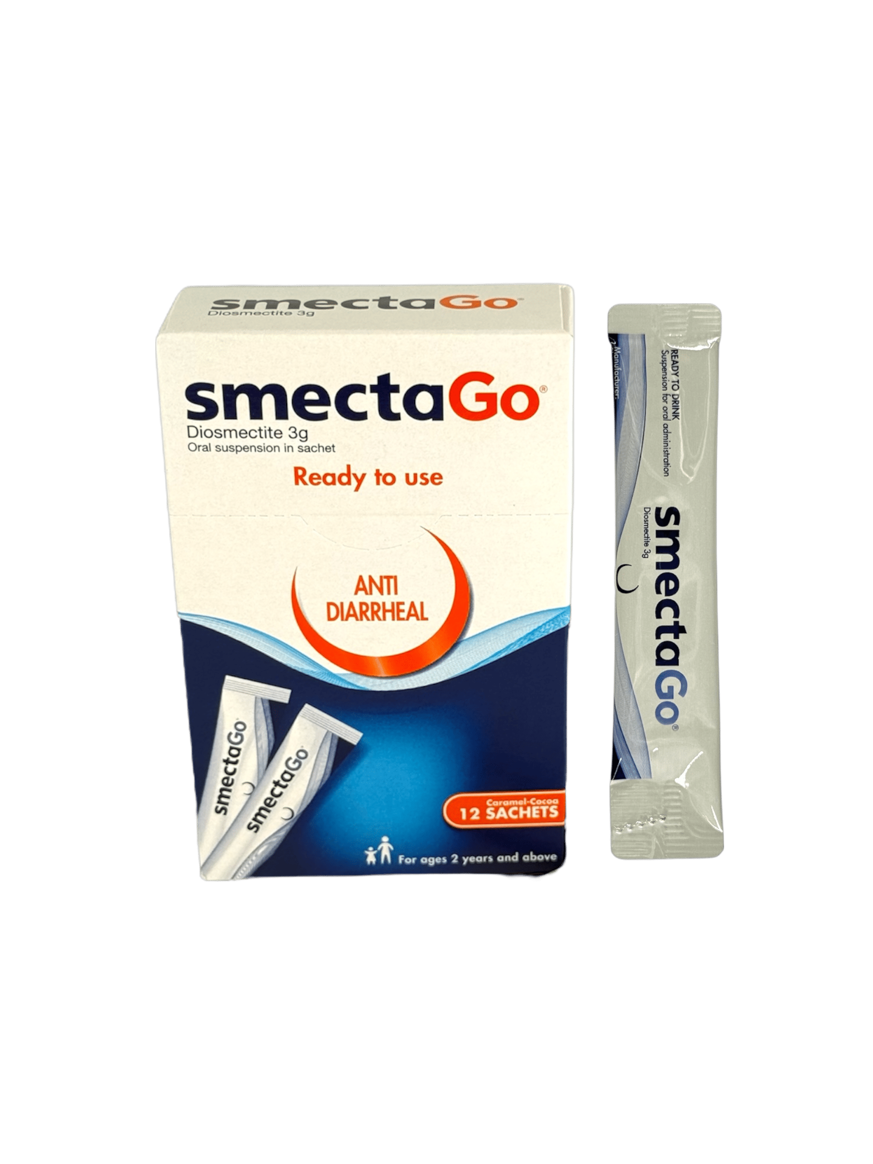 SmectaGo Diosmectite น้ำ 3g (12 ซอง)