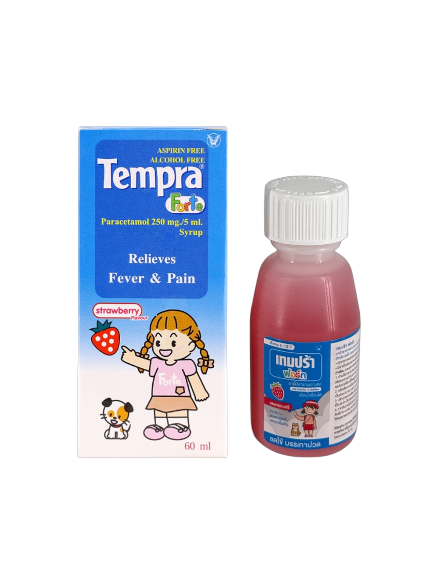 Tempra Forte 250mg (สตรอเบอรี่) 60ml